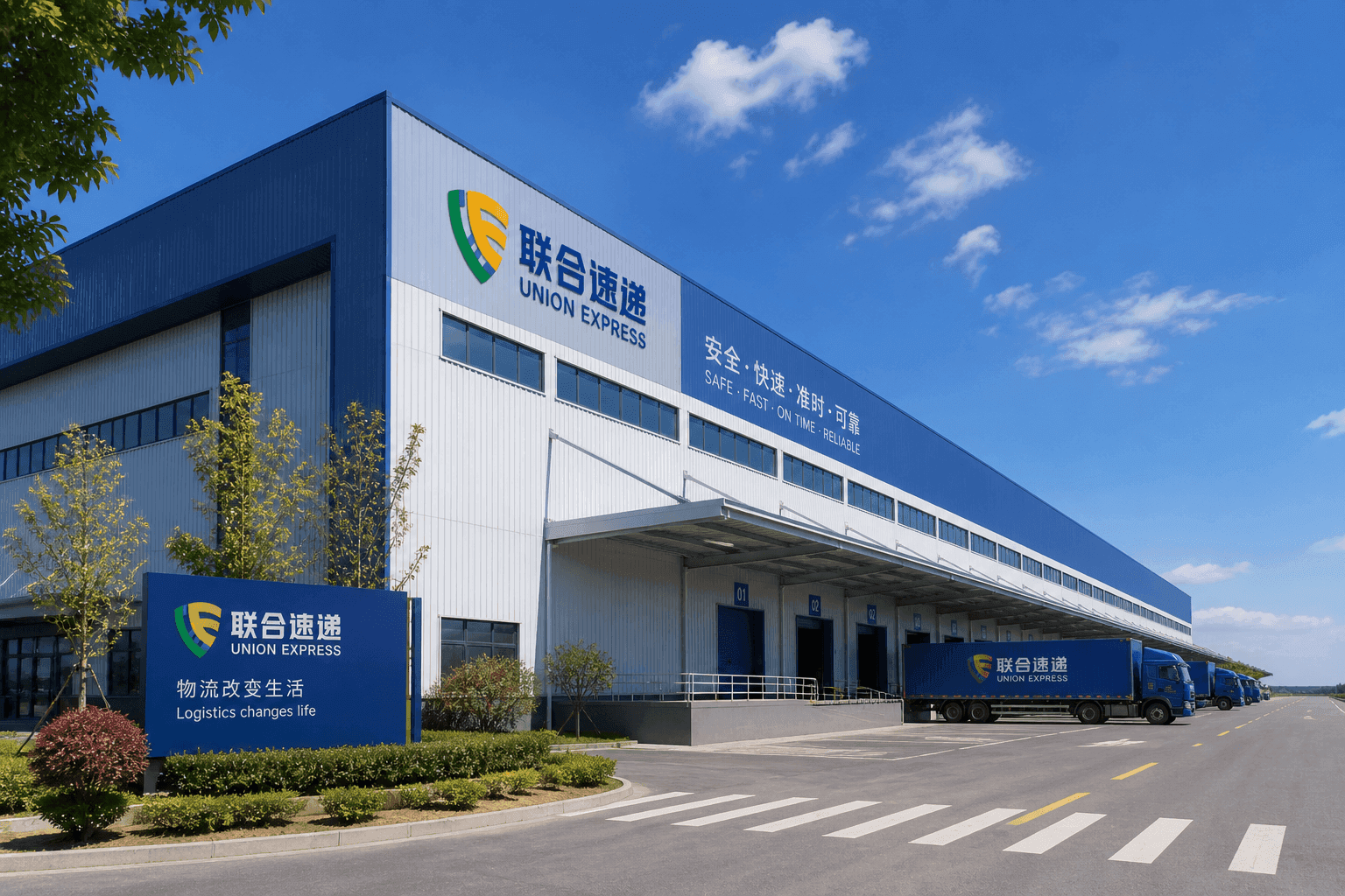 联合速递园区与仓储设施外景